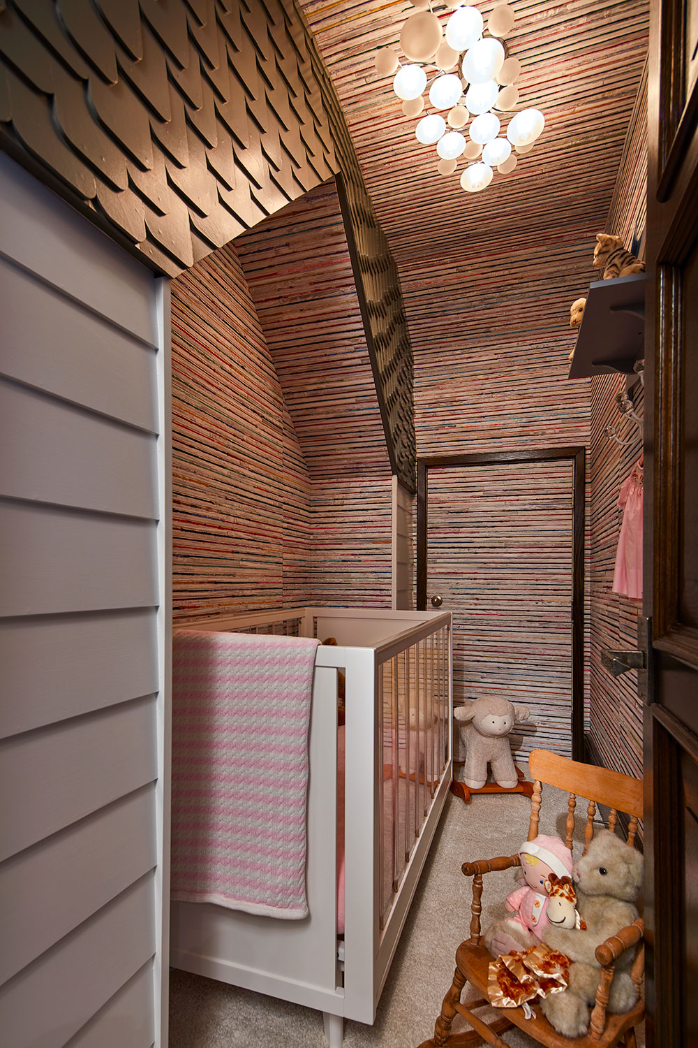 a nursery inside a closet