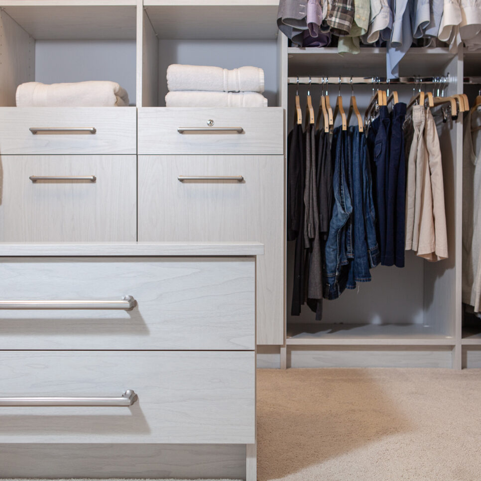 white closet cabinetry