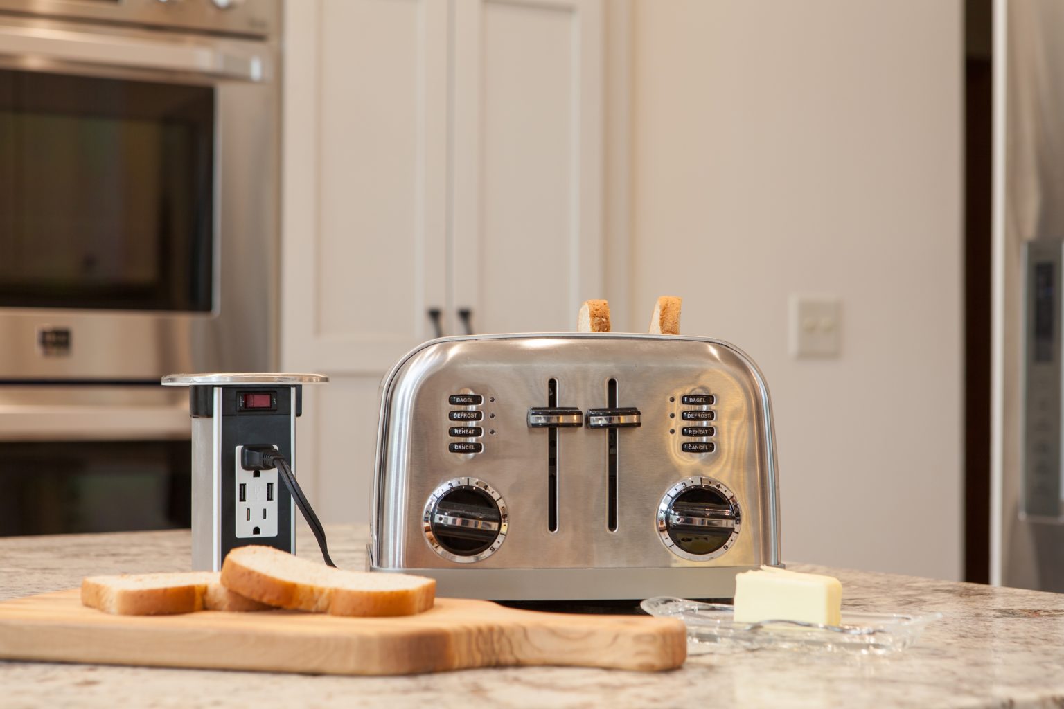 Pop-Up Electrical Plug On Countertop