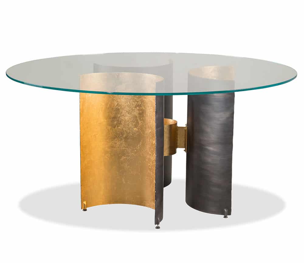 Abner Henry Metal And Glass Table