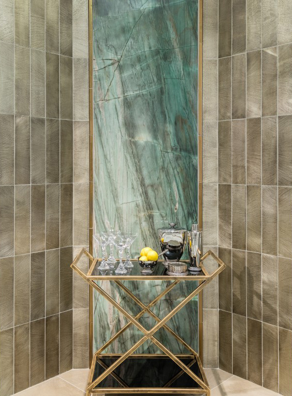 botanic green quartzite from artistic tile