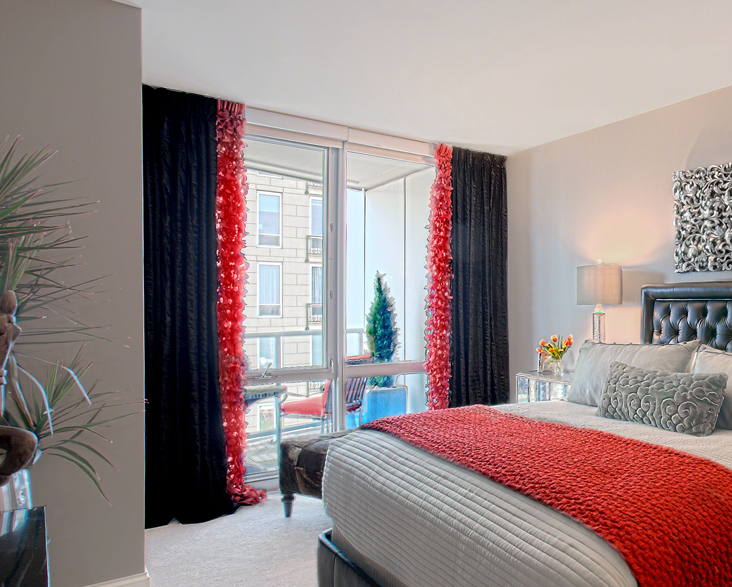 Black and Red Master Bedroom