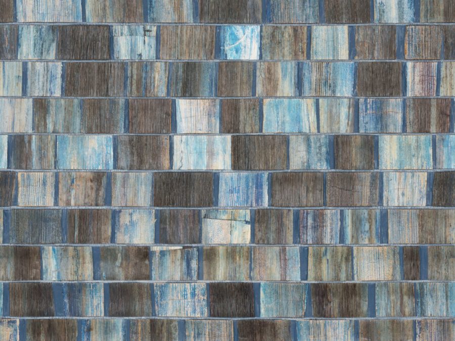 Omexco Wall Covering In Blue And Brown